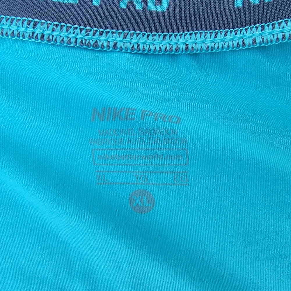 Nike pro womens athletic top aqua blue XL - Picture 3 of 3